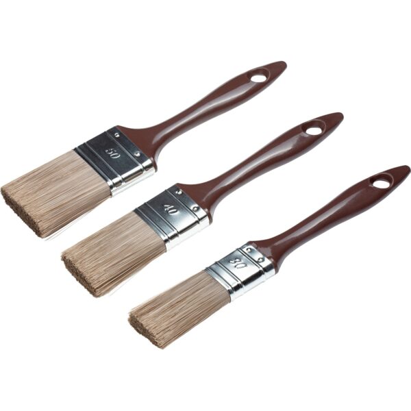 LUX Flachpinsel-Set Holzlasuren 3-teilig