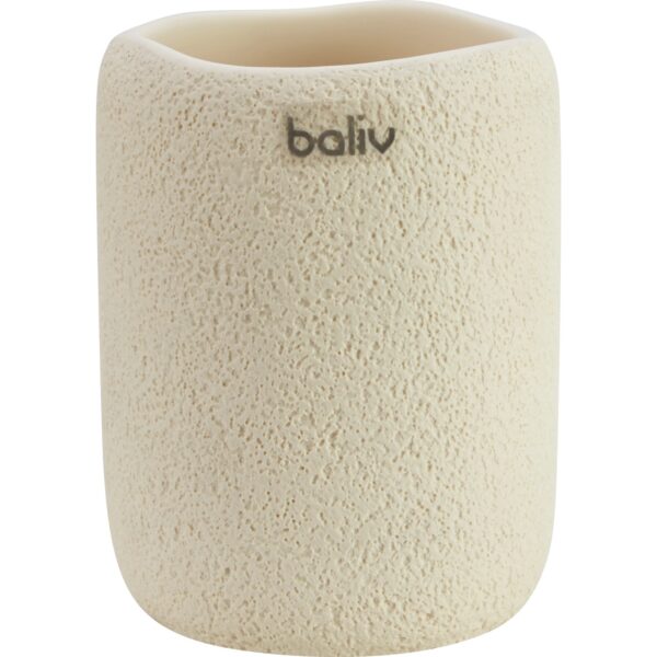baliv Cosy Wave trend Zahnputzbecher Polyresin Creme