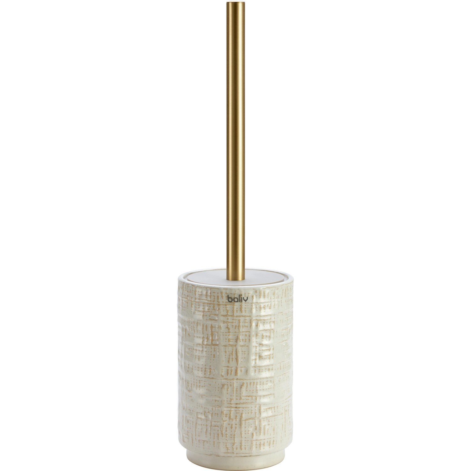 baliv Cosy Wave trend WC-Bürstenhalter Keramik Beige-Gold
