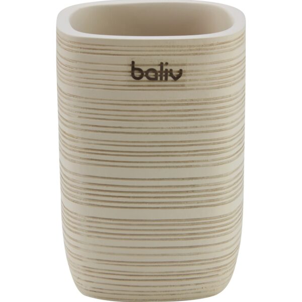 baliv Cosy Wave trend Zahnputzbecher Polyresin Beige