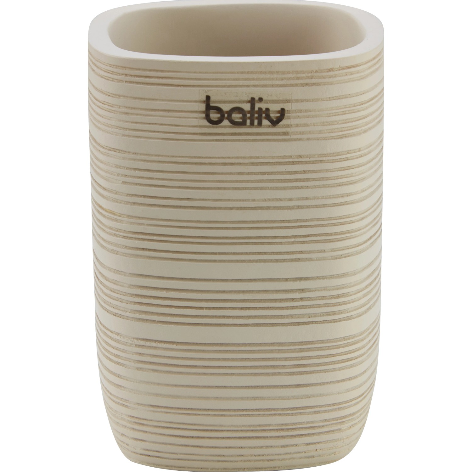 baliv Cosy Wave trend Zahnputzbecher Polyresin Beige