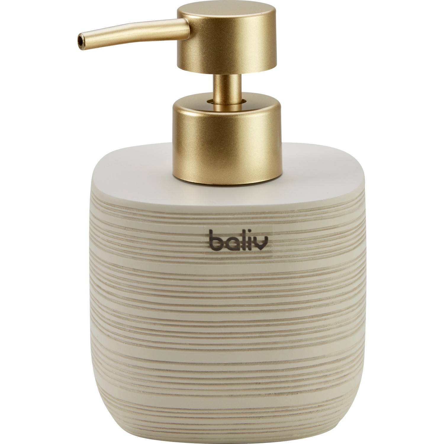 baliv Cosy Wave trend Seifenspender Polyresin Beige-Gold