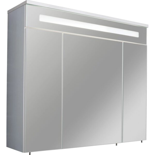 Fackelmann Badmöbel Spiegelschrank Kara Weiß 80 cm mit Softclose Türen