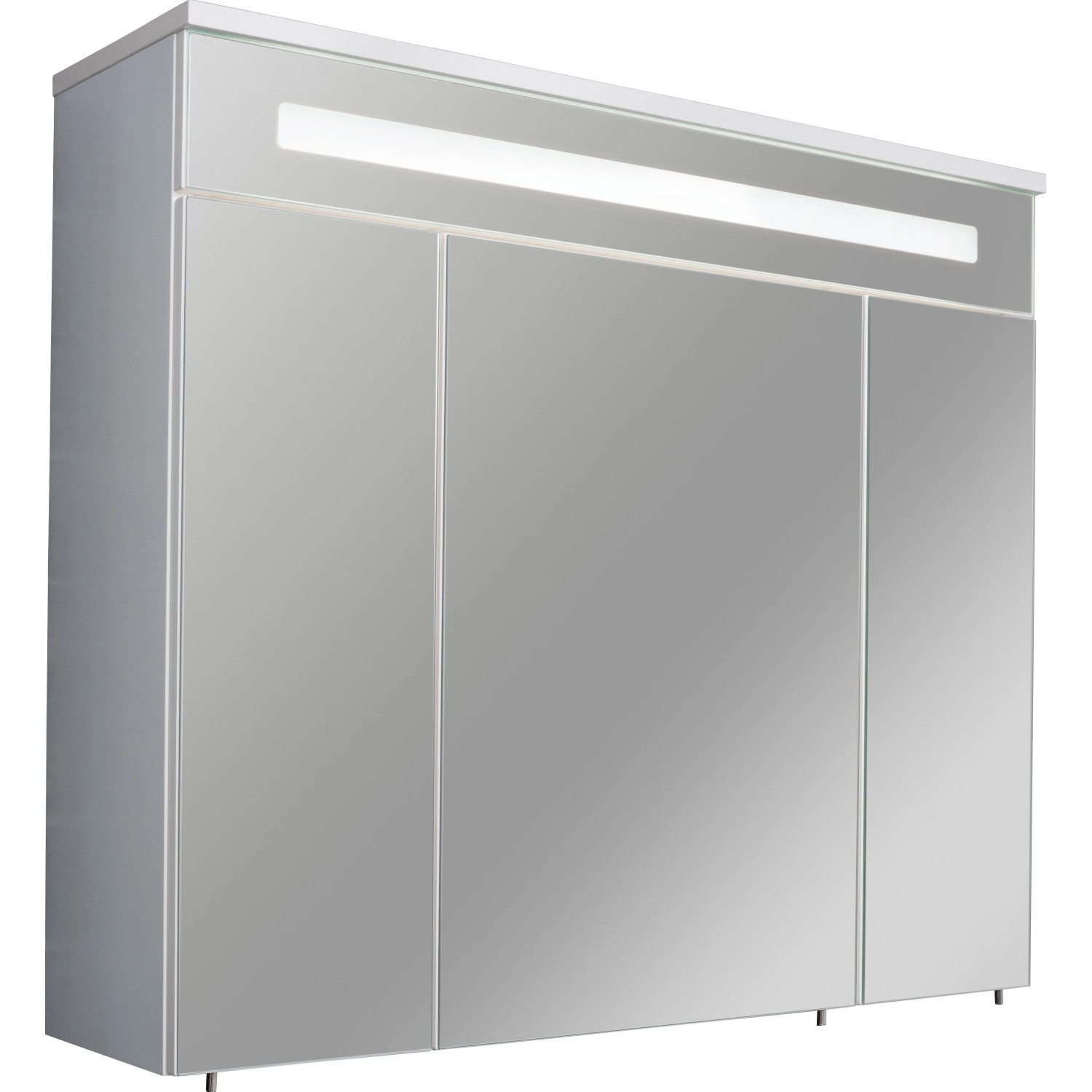 Fackelmann Badmöbel Spiegelschrank Kara Weiß 80 cm mit Softclose Türen