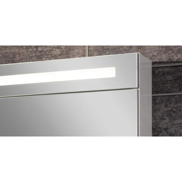 Fackelmann Badmöbel Spiegelschrank B.Clever Weiß 120 cm Softclose Türen
