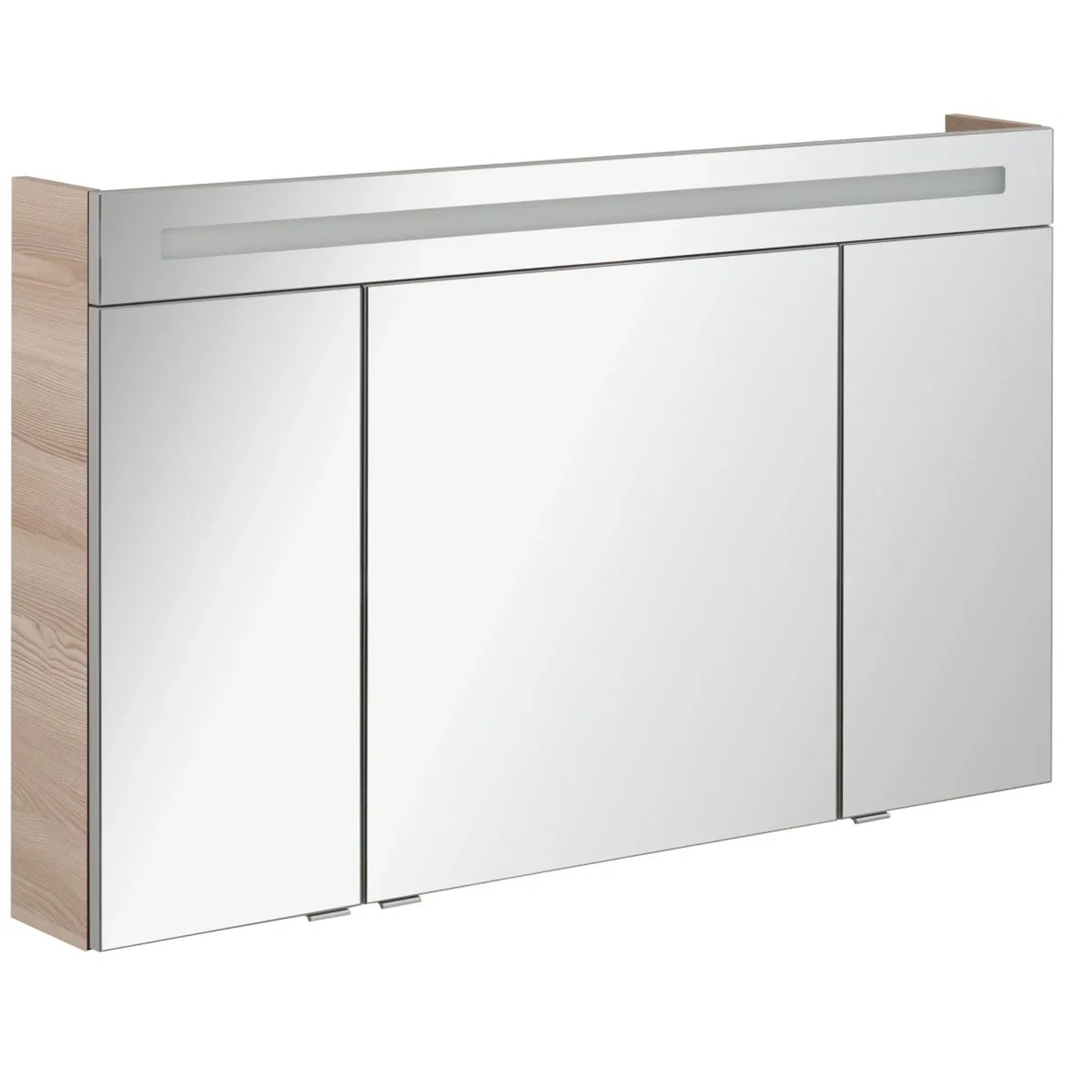 Fackelmann Badmöbel Spiegelschrank B.Clever Alaska Esche 120 cm Softclose Türen