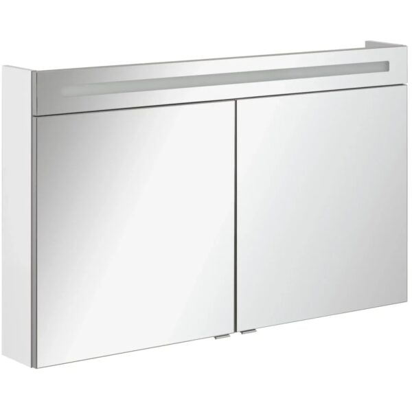 Fackelmann Badmöbel Spiegelschrank B.Clever Weiß 120 cm Softclose Türen