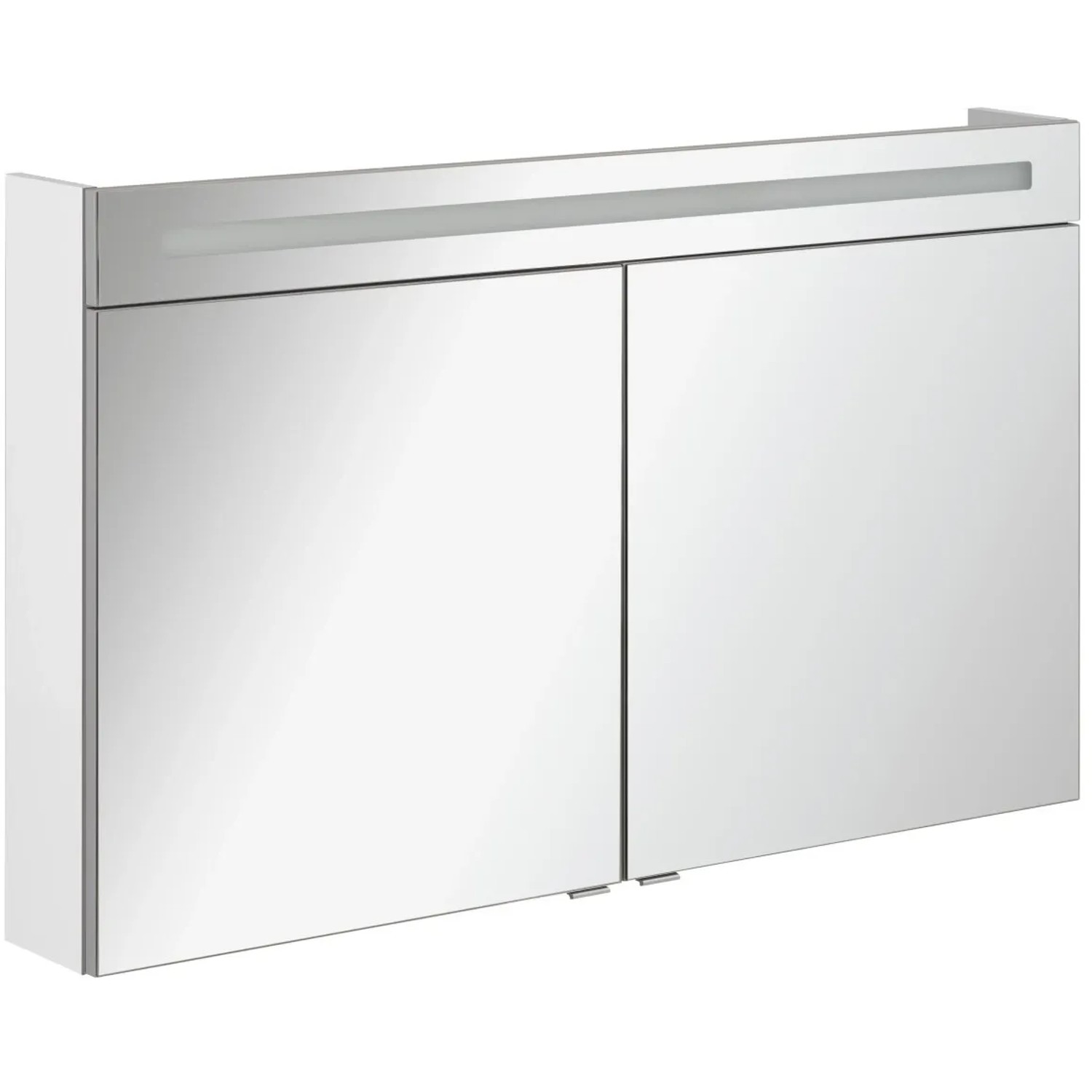 Fackelmann Badmöbel Spiegelschrank B.Clever Weiß 120 cm Softclose Türen