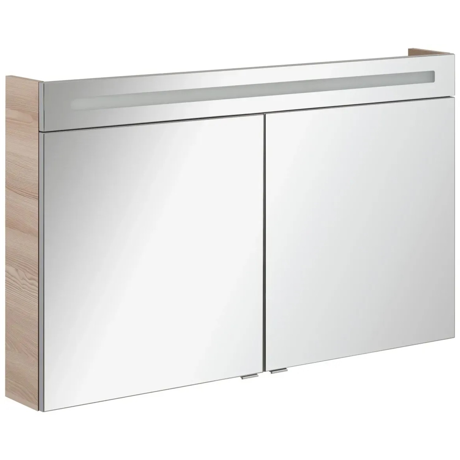 Fackelmann Badmöbel Spiegelschrank B.Clever Alaska Esche 120 cm Softclose Türen