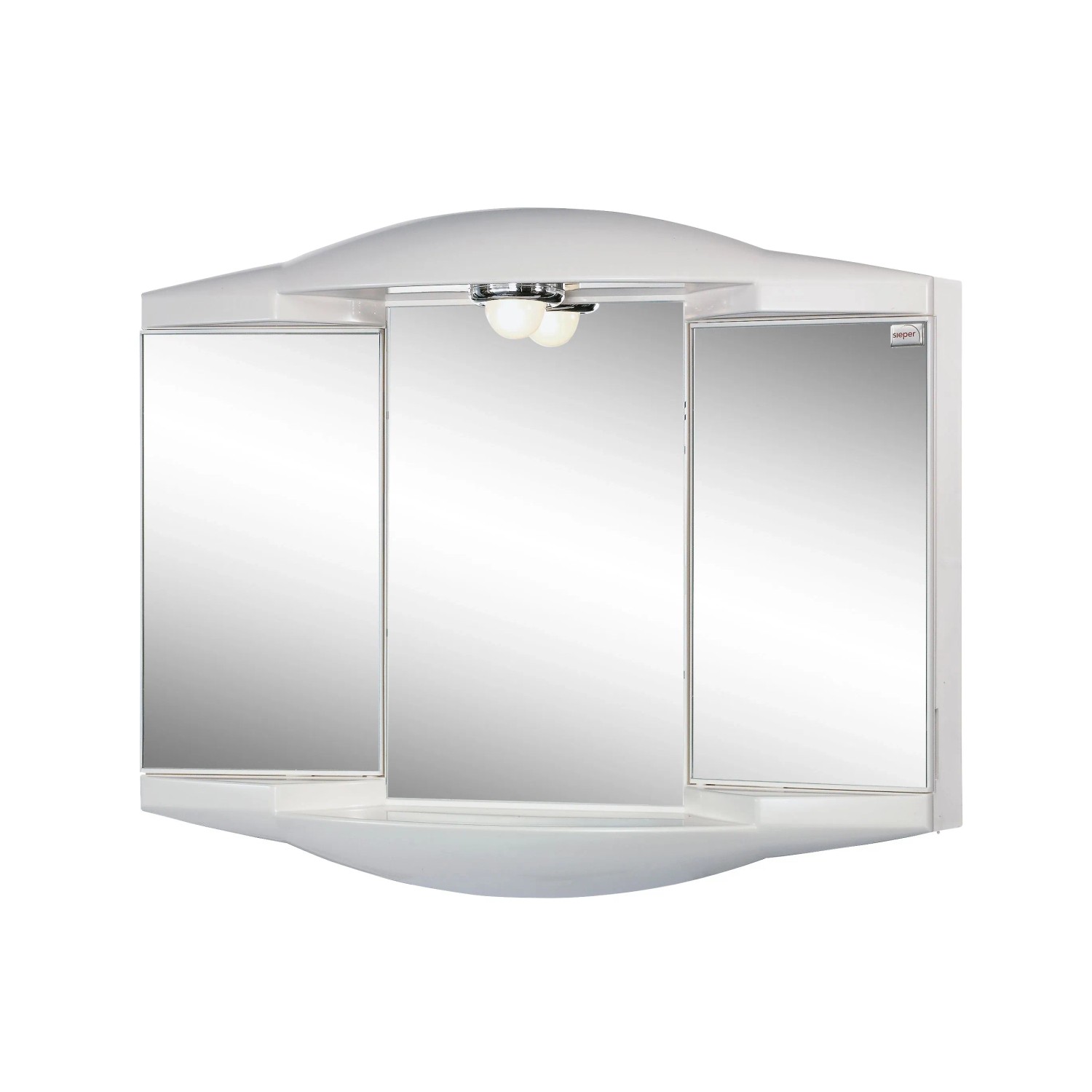 Sieper Spiegelschrank Chico 62 cm x 52,6 cm Weiß Hochglanz