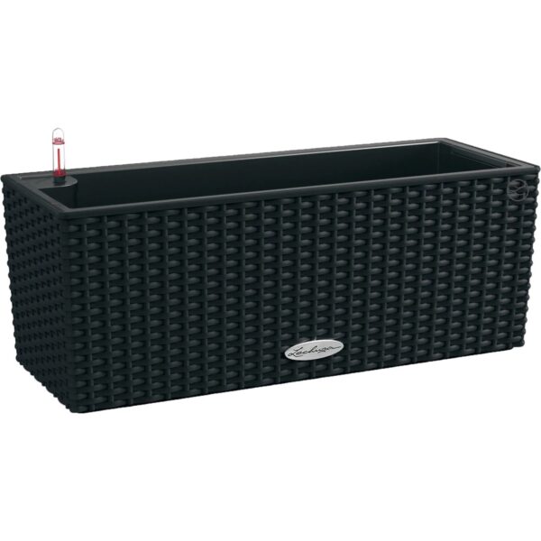 Lechuza® Pflanzgefäß Balconera Cottage 50 Graphitschwarz 50 cm x 19 cm