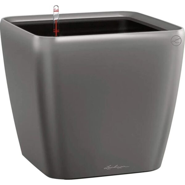 Lechuza® Pflanzgefäß Quadro Premium LS 22 cm x 22 cm x 21 cm Anthrazit metallic