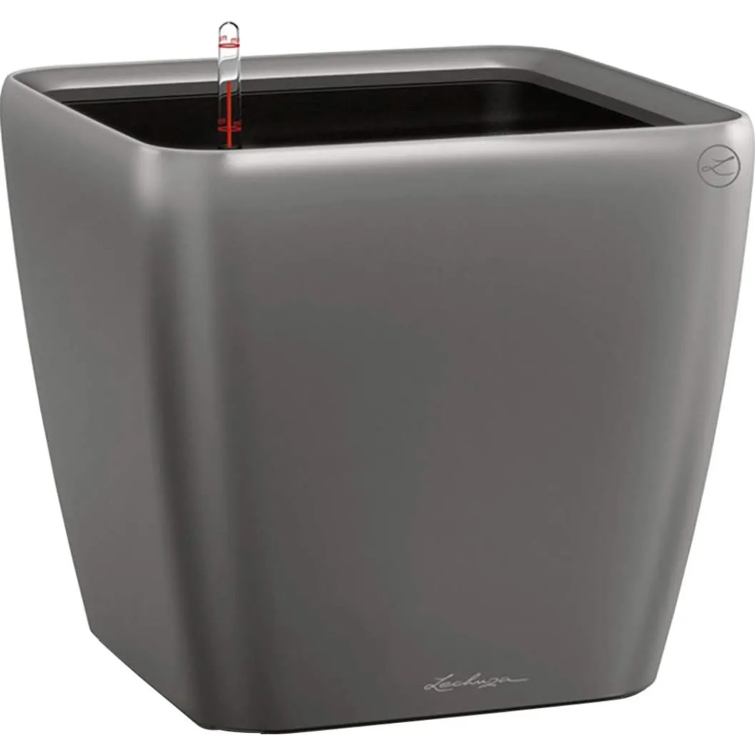 Lechuza® Pflanzgefäß Quadro Premium LS 35 cm x 35 cm x 33 cm Anthrazit metallic