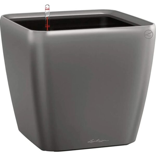 Lechuza® Pflanzgefäß Quadro Premium LS 43 cm x 43 cm x 40 cm Anthrazit metallic Lechuza® Pflanzgefäß Quadro Premium LS 43 cm x 43 cm x 40 cm Anthrazit metallic