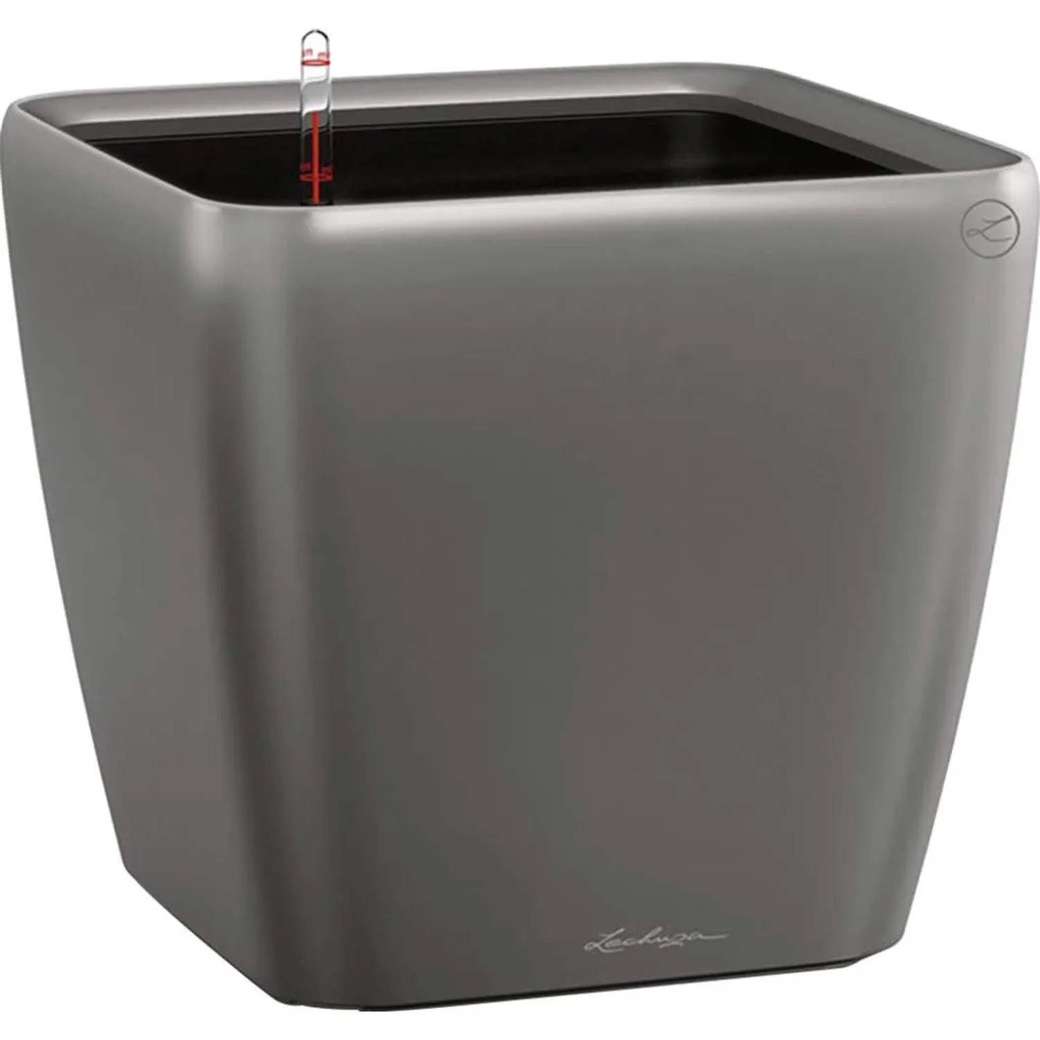 Lechuza® Pflanzgefäß Quadro Premium LS 43 cm x 43 cm x 40 cm Anthrazit metallic