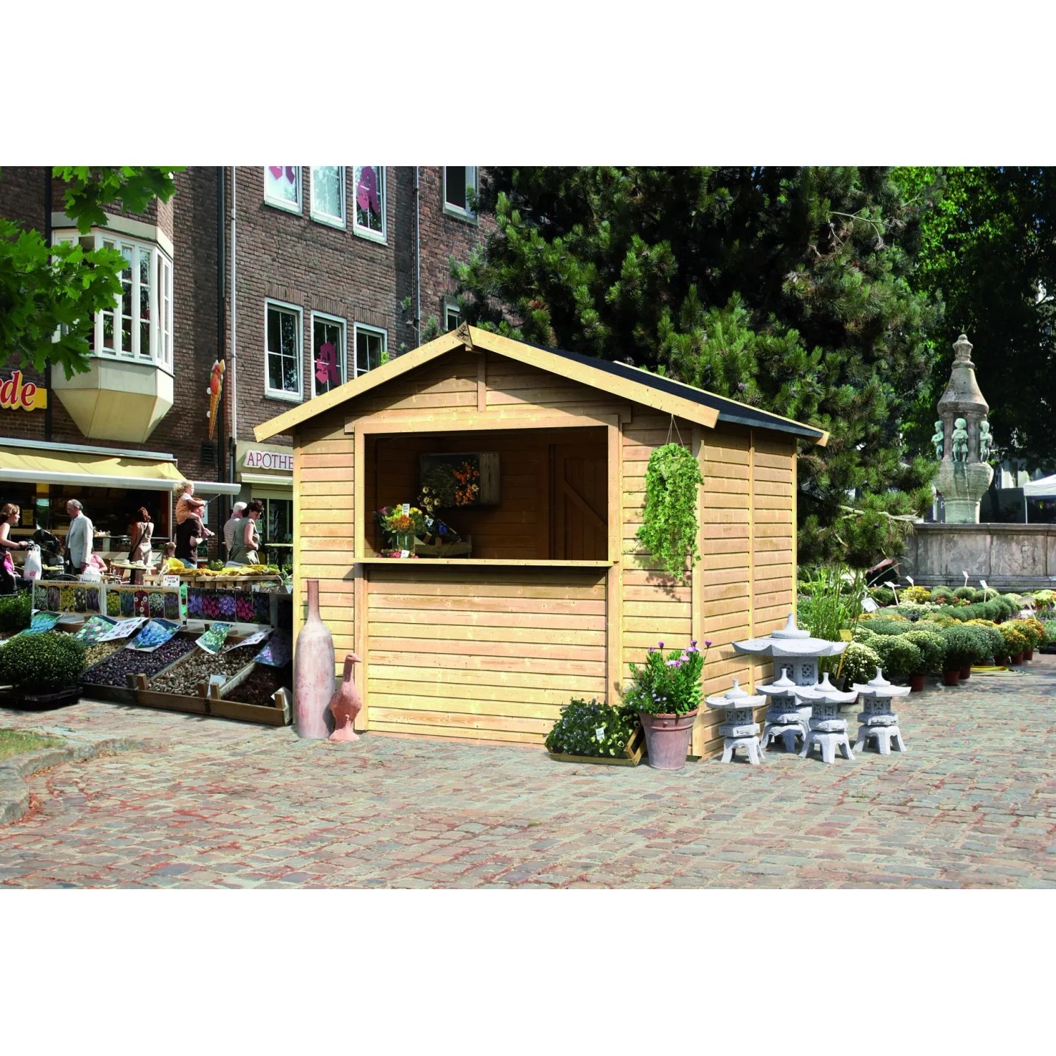 Karibu Marktstand Größe 1 265 cm x 181 cm