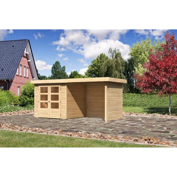 Karibu Holz-Gartenhaus Boras Natur Unbehandelt 209 cm x 213 cm Karibu Holz-Gartenhaus Boras Natur Unbehandelt 209 cm x 213 cm