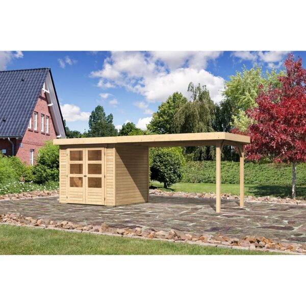 Karibu Holz-Gartenhaus Boras Natur Unbehandelt 209 cm x 213 cm Karibu Holz-Gartenhaus Boras Natur Unbehandelt 209 cm x 213 cm