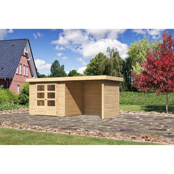 Karibu Holz-Gartenhaus Boras Natur Unbehandelt 238 cm x 213 cm Karibu Holz-Gartenhaus Boras Natur Unbehandelt 238 cm x 213 cm