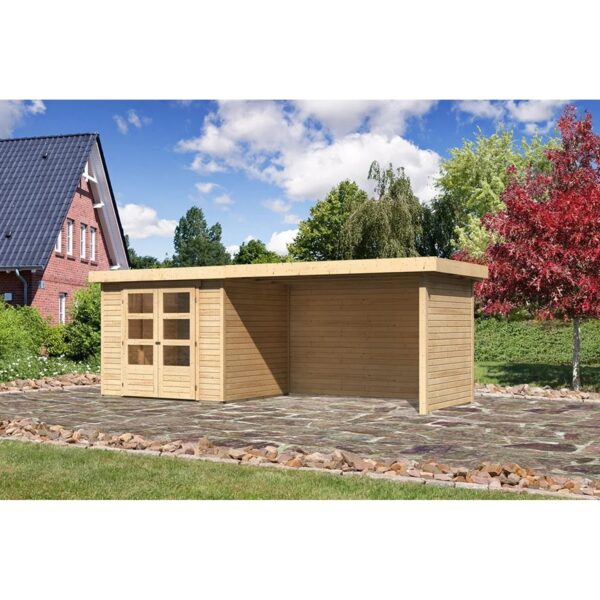 Karibu Holz-Gartenhaus Boras Natur Unbehandelt 238 cm x 213 cm Karibu Holz-Gartenhaus Boras Natur Unbehandelt 238 cm x 213 cm