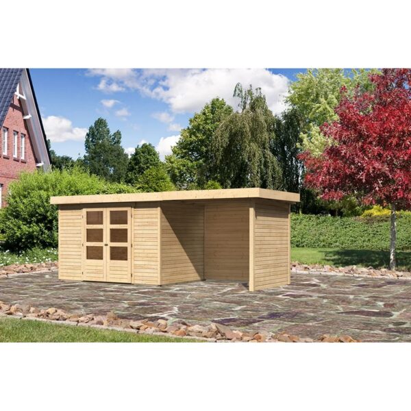 Karibu Holz-Gartenhaus Boras Natur Unbehandelt 298 cm x 213 cm Karibu Holz-Gartenhaus Boras Natur Unbehandelt 298 cm x 213 cm