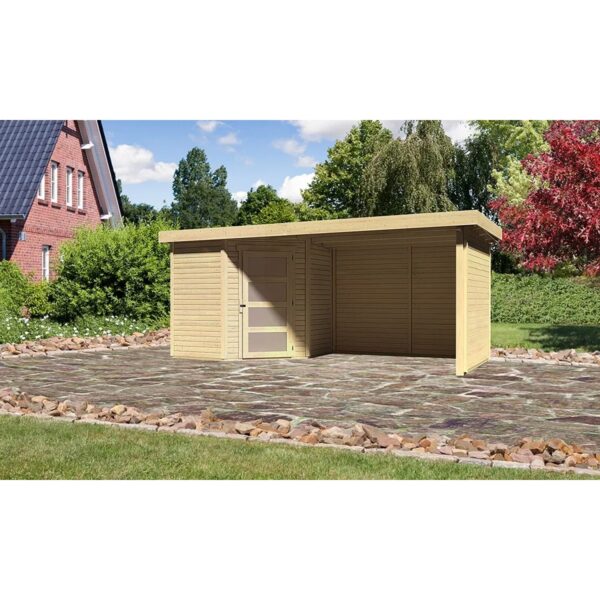 Karibu Holz-Gartenhaus Linköbing Natur Flachdach Unbehandelt 209 cm x 213 cm Karibu Holz-Gartenhaus Linköbing Natur Flachdach Unbehandelt 209 cm x 213 cm