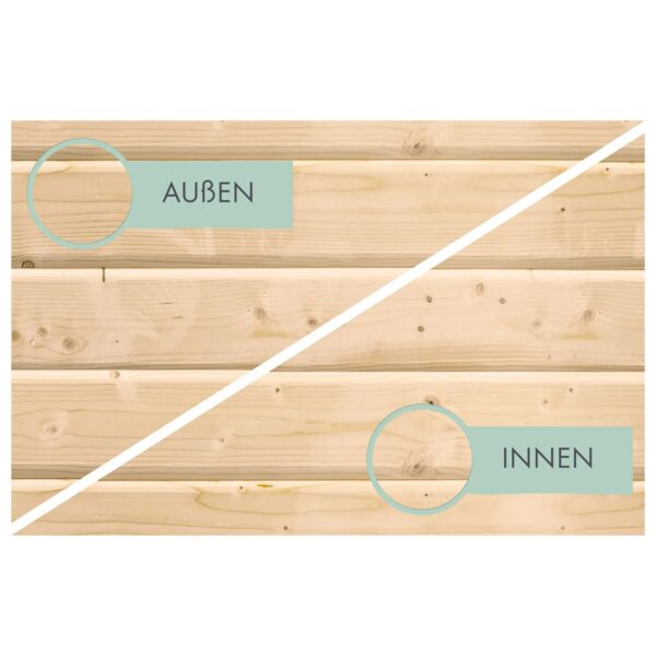 Karibu Holz-Gartenhaus Ängelholm Natur Pultdach Unbehandelt 220 cm x 280 cm