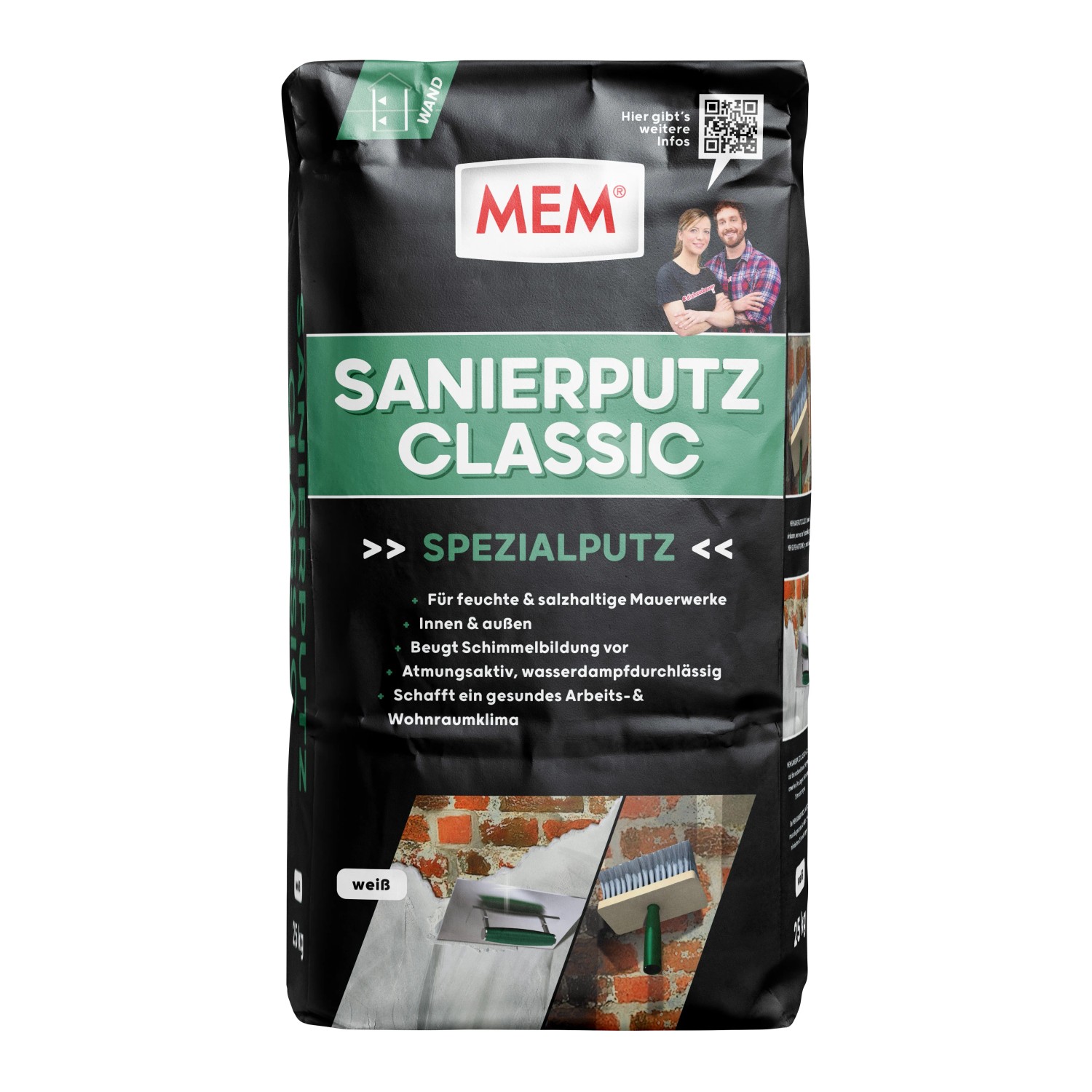 MEM Sanierputz Classic Weiß 25 kg