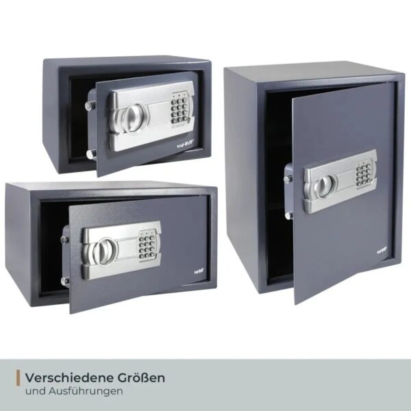 HMF 4612112 Tresor Zahlenschloss Möbeltresor 31 x 20 x 20 cm Anthrazit