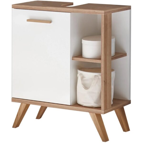 Pelipal Waschbeckenunterschrank Quickset 923 65 cm x 60,5 cm x 33 cm Weiß-Eiche Pelipal Waschbeckenunterschrank Quickset 923 65 cm x 60,5 cm x 33 cm Weiß-Eiche