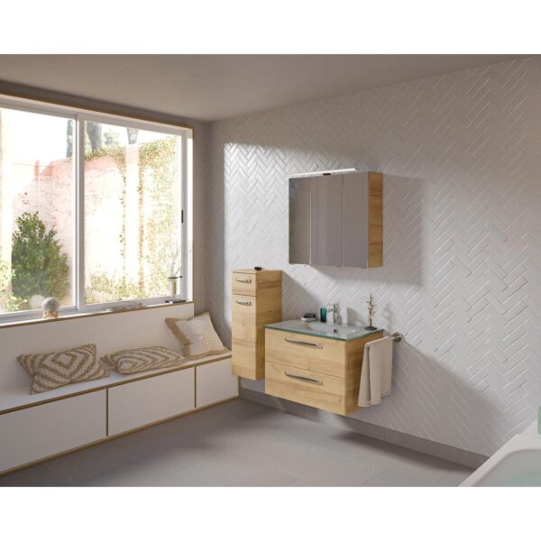 Pelipal Badmöbelset Trentino Unterschrank Glaswaschti. 107 cm Riviera Eiche