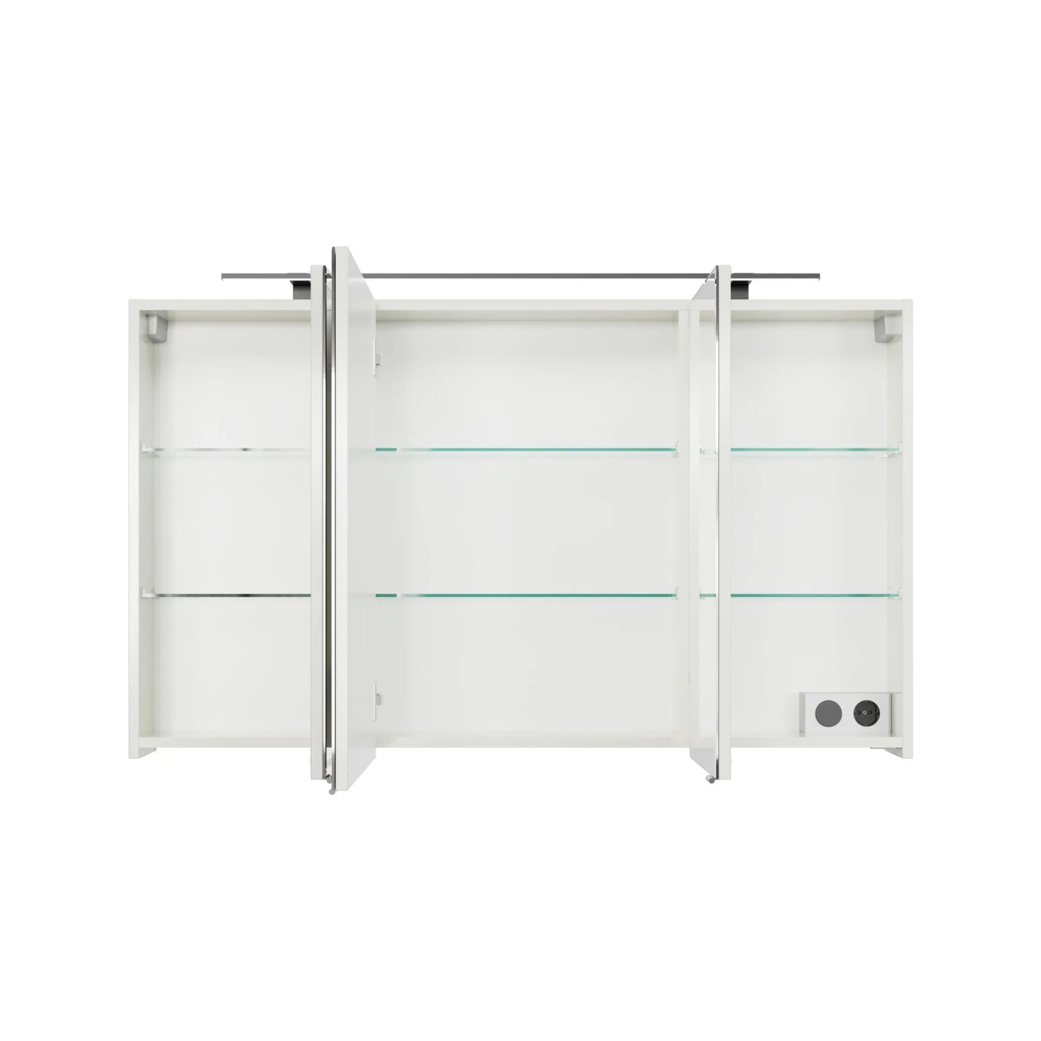 Pelipal Spiegelschrank Quantum 07 Schneeweiß Glanz 120 cm (35/50/35)