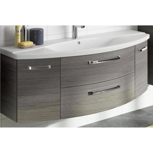 Pelipal Waschbeckenunterschrank 140 cm Serie 4010 Graphit Struktur quer Pelipal Waschbeckenunterschrank 140 cm Serie 4010 Graphit Struktur quer