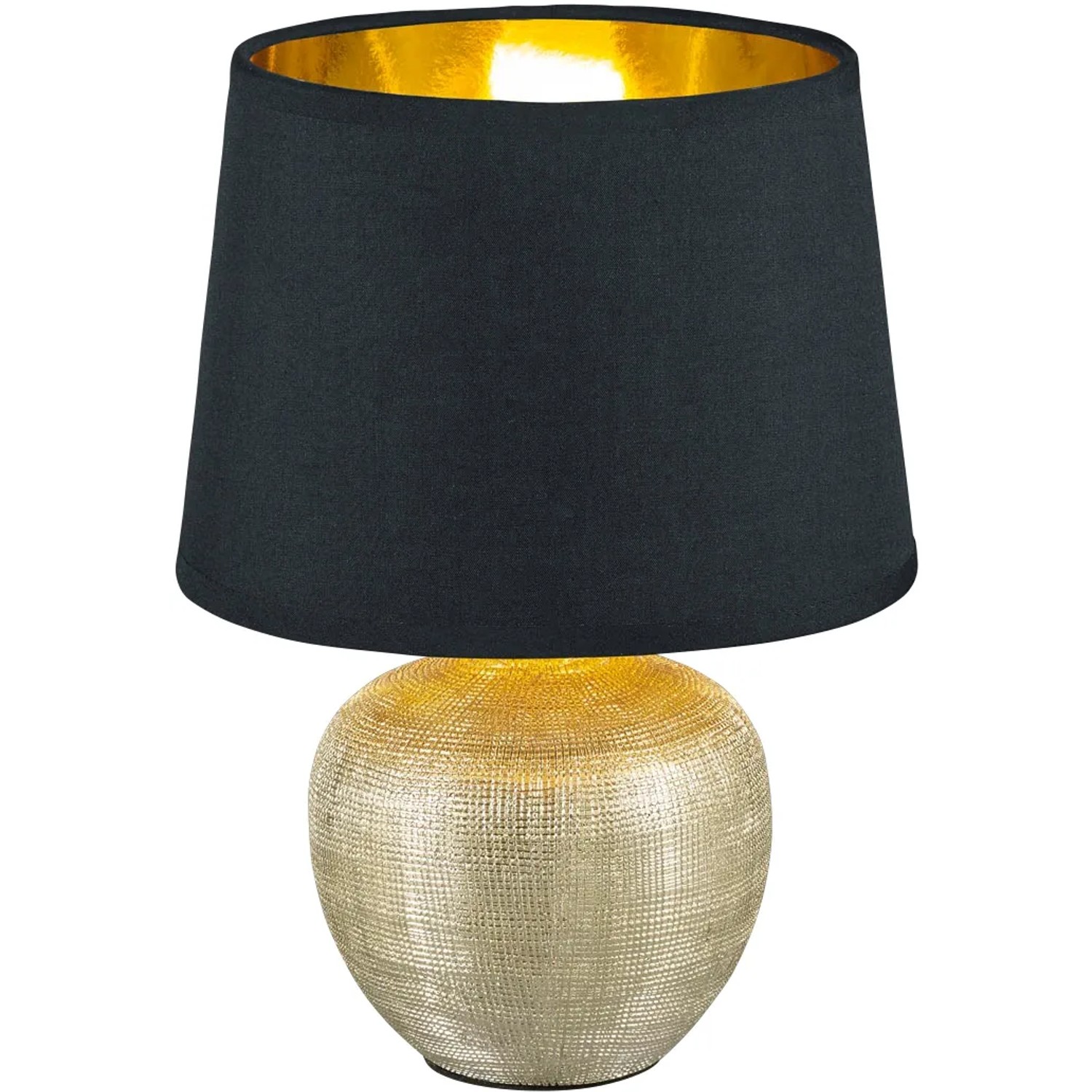 Trio Tischleuchte Luxor H: 26 cm Schwarz-Gold