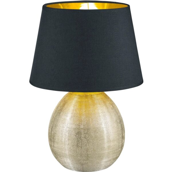 Trio Tischleuchte Luxor H: 35 cm Schwarz-Gold