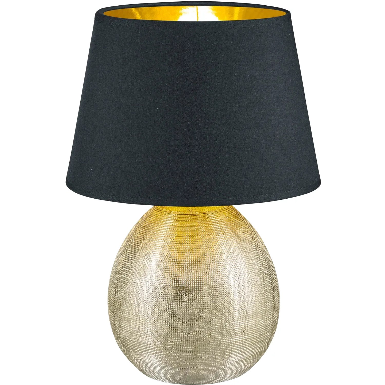 Trio Tischleuchte Luxor H: 35 cm Schwarz-Gold