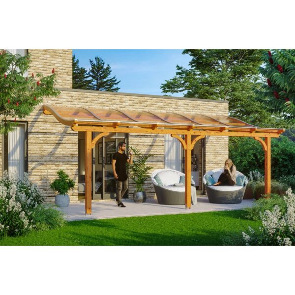Skan Holz Terrassenüberdachung Venezia 648 cm x 289 cm Eiche hell Skan Holz Terrassenüberdachung Venezia 648 cm x 289 cm Eiche hell