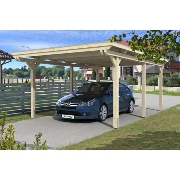 Skan Holz Flachdach-Einzelcarport Emsland 404 cm x 604 cm Skan Holz Flachdach-Einzelcarport Emsland 404 cm x 604 cm