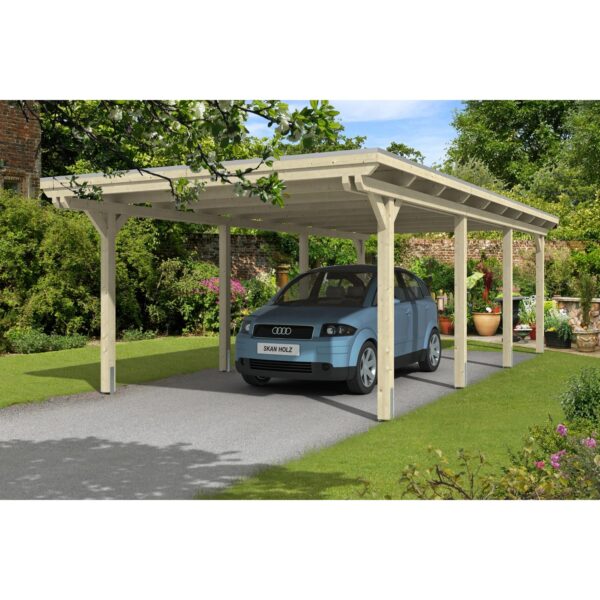 Skan Holz Flachdach-Einzelcarport Emsland 404 cm x 846 cm Skan Holz Flachdach-Einzelcarport Emsland 404 cm x 846 cm