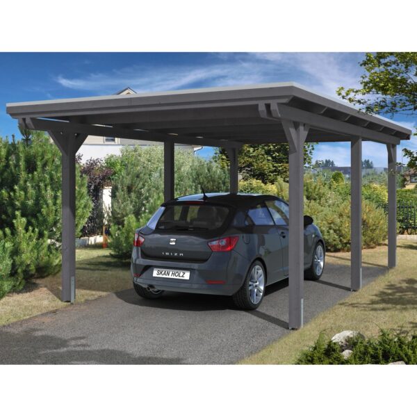 Skan Holz Carport Emsland 354 cm x 604 cm Schiefergrau Skan Holz Carport Emsland 354 cm x 604 cm Schiefergrau