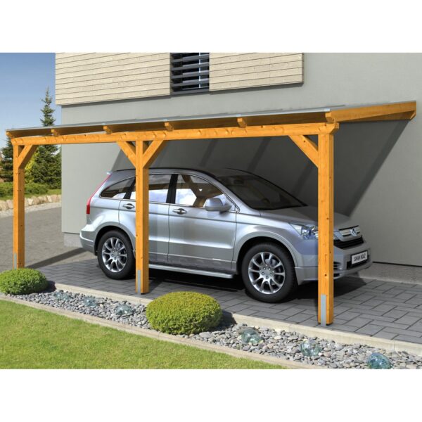 Skan Holz Carport Vogtland 300 cm x 541 cm Eiche hell Skan Holz Carport Vogtland 300 cm x 541 cm Eiche hell
