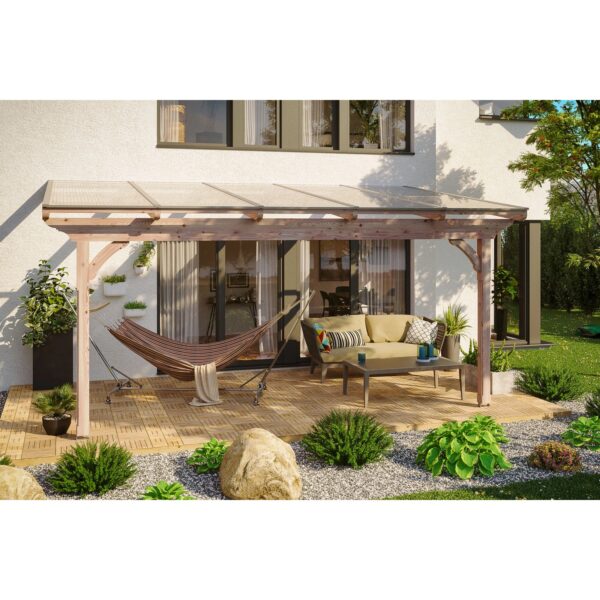 Skan Holz Terrassenüberdachung Ravenna 541 cm x 300 cm Douglasie