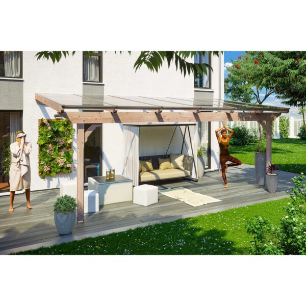 Skan Holz Terrassenüberdachung Ravenna 648 cm x 350 cm Douglasie Skan Holz Terrassenüberdachung Ravenna 648 cm x 350 cm Douglasie