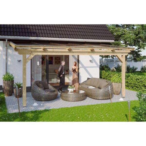 Skan Holz Terrassenüberdachung Ancona 541 cm x 250 cm