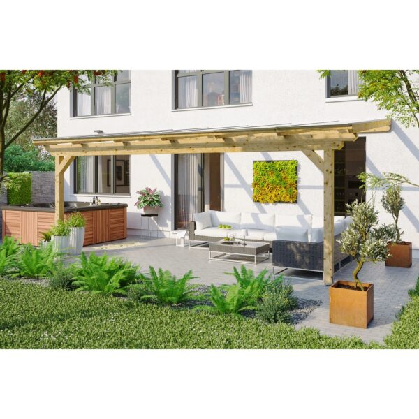 Skan Holz Terrassenüberdachung Ancona 648 cm x 250 cm