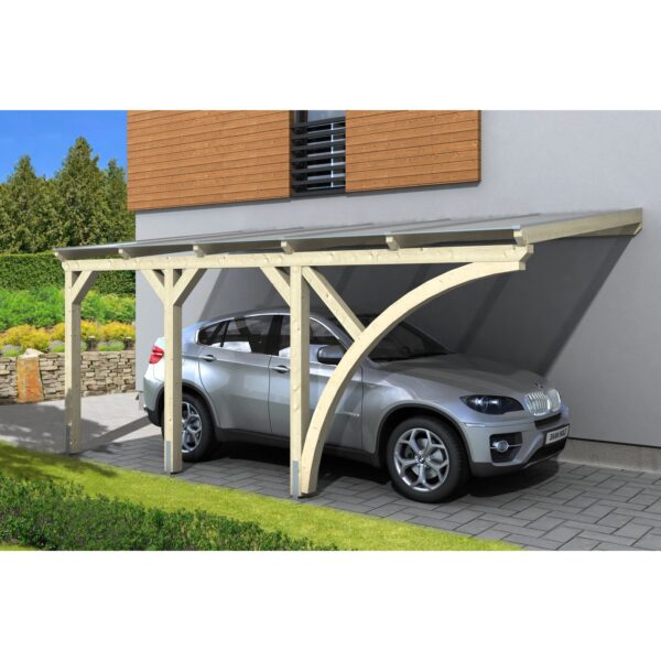 Skan Holz Carport Eifel 300 cm x 541 cm Natur Skan Holz Carport Eifel 300 cm x 541 cm Natur