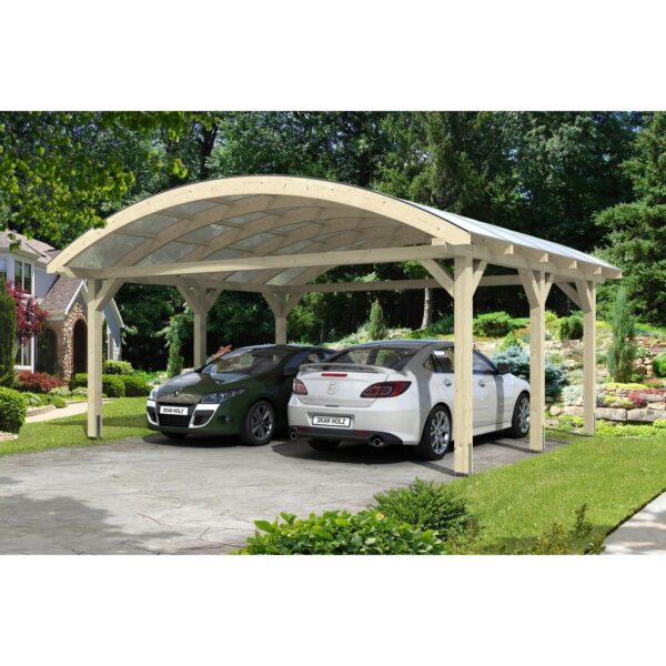 Skan Holz Bogendach-Carport Franken 635 cm x 541 cm Skan Holz Bogendach-Carport Franken 635 cm x 541 cm