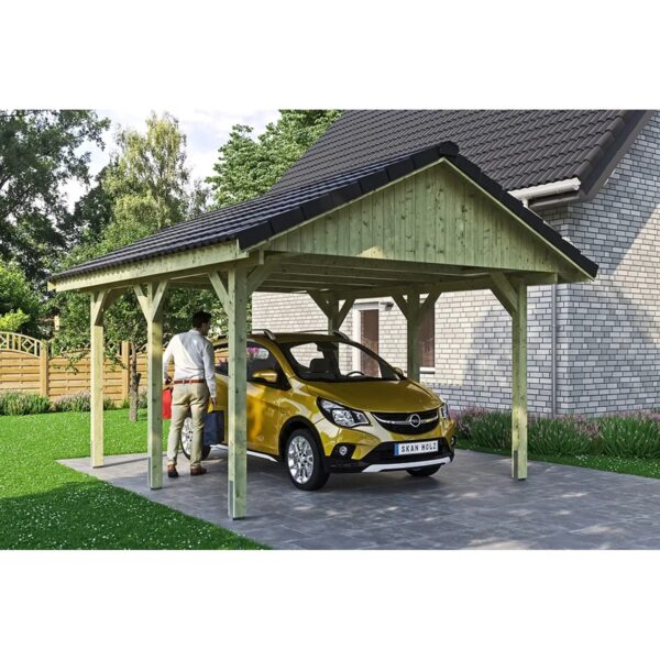 Satteldach-Carport Wallgau 430 x 500 cm Dachlattung Satteldach-Carport Wallgau 430 x 500 cm Dachlattung