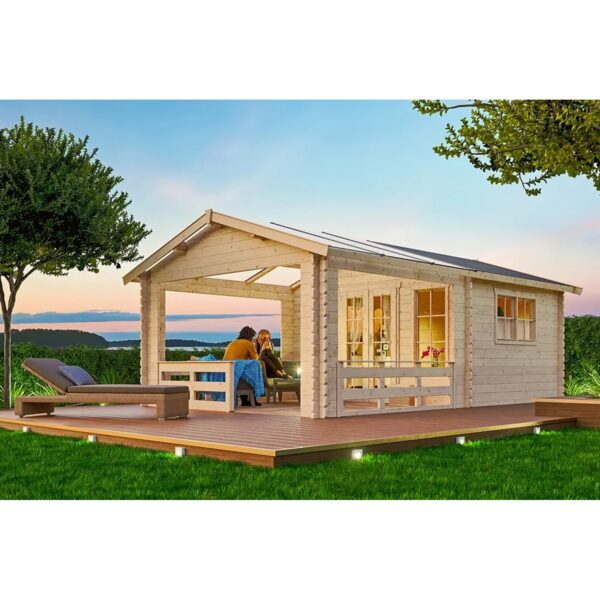Skan Holz Holz-Gartenhaus Holmestrand Natur 380 cm x 300 cm