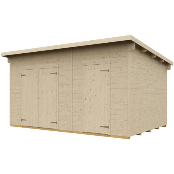 Skan Holz Holz-Gartenhaus Flex Pultdach Unbehandelt 490 cm x 120 cm Skan Holz Holz-Gartenhaus Flex Pultdach Unbehandelt 490 cm x 120 cm